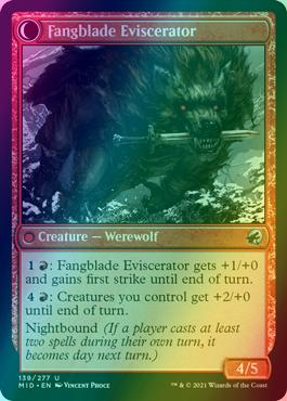 Fangblade Brigand // Fangblade Eviscerator [139] [Innistrad: Midnight Hunt] [Foil]