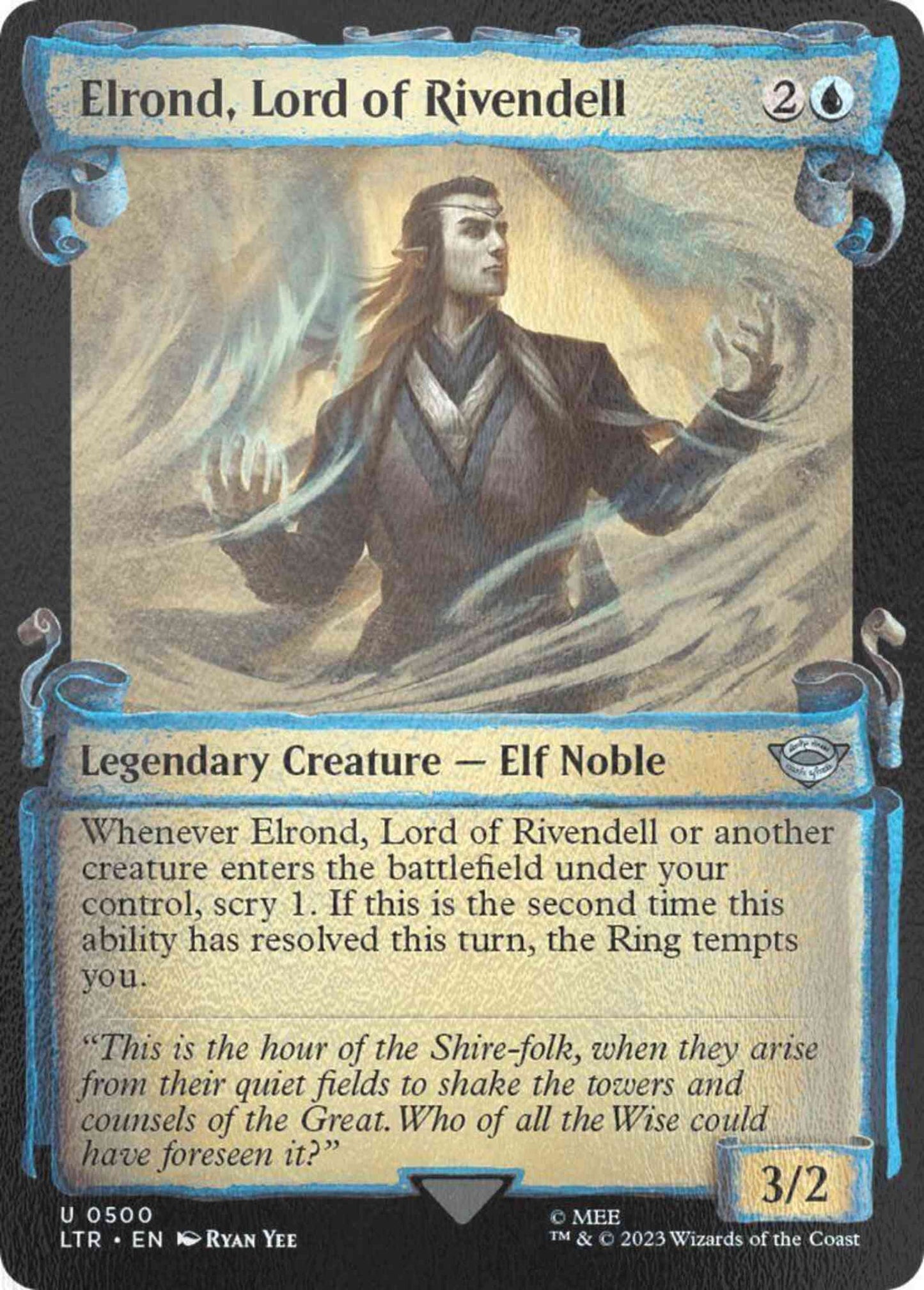Elrond, Lord of Rivendell [500] [Scrolls Showcase] [The Lord of the Rings: Tales of Middle-earth] [Silver Foil]