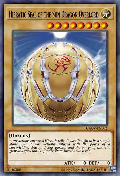 Hieratic Seal of the Sun Dragon Overlord - GAOV-EN002 - Common - 1st Edition