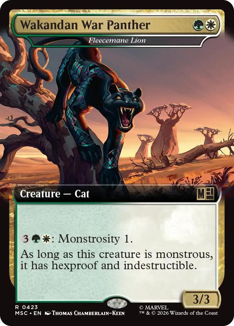 Wakandan War Panther - Fleecemane Lion [423] [Extended Art] [Marvel Super Heroes: Commander] [Non-Foil]