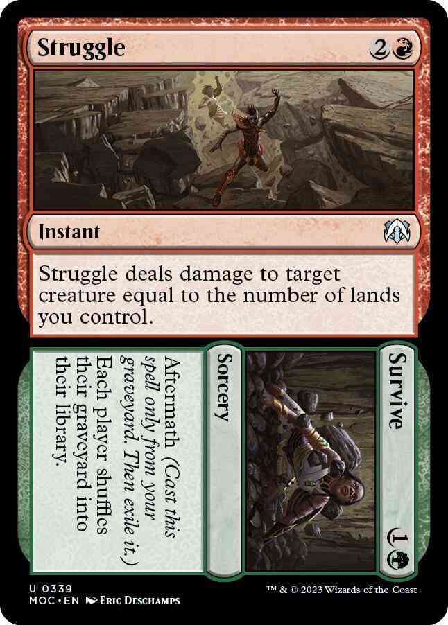 Struggle // Survive [339] [March of the Machine: Commander] [Non-Foil]