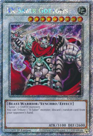 XX-Saber Gottoms - RA03-EN226 - Platinum Secret Rare - 1st Edition
