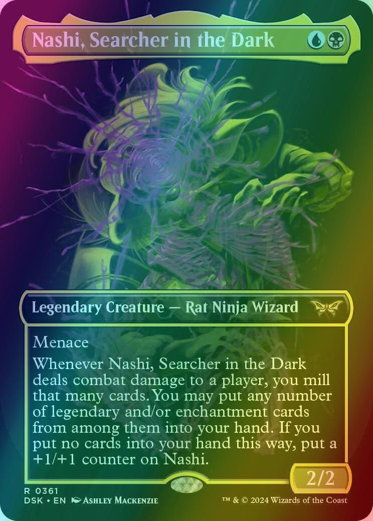 Nashi, Searcher in the Dark [361] [Borderless] [Double Exposure] [Duskmourn: House of Horror] [Foil]
