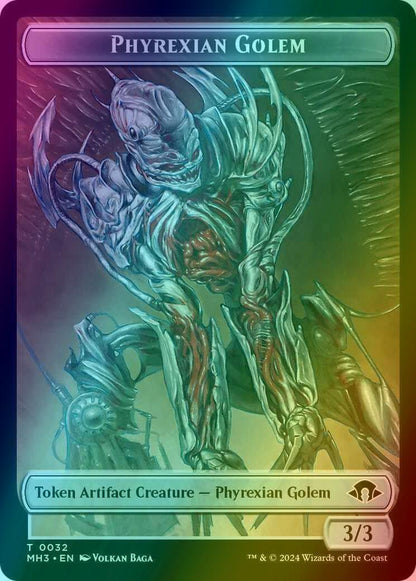 Phyrexian Golem Token (32) // Servo Token (33) [Modern Horizons 3: Tokens] [Foil]