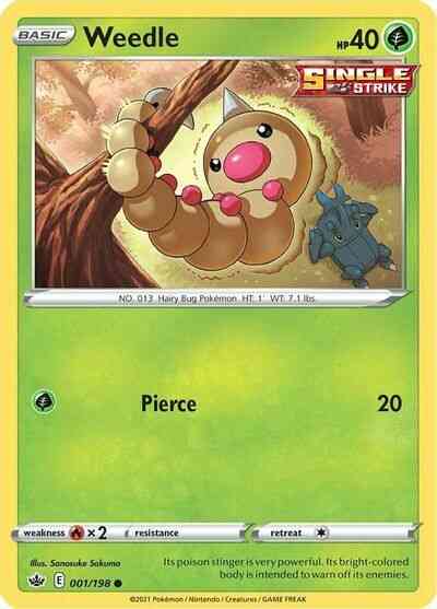 Weedle - 001/198 - Common [swsh6-001] [Non-Holo]
