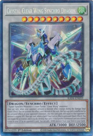 Crystal Clear Wing Synchro Dragon - RA04-EN059 - Collector's Rare - 1st Edition