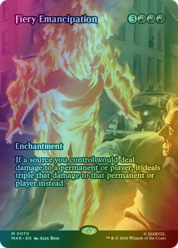 Fiery Emancipation [70] [Borderless] [Source Material] [Marvel Universe] [Foil]