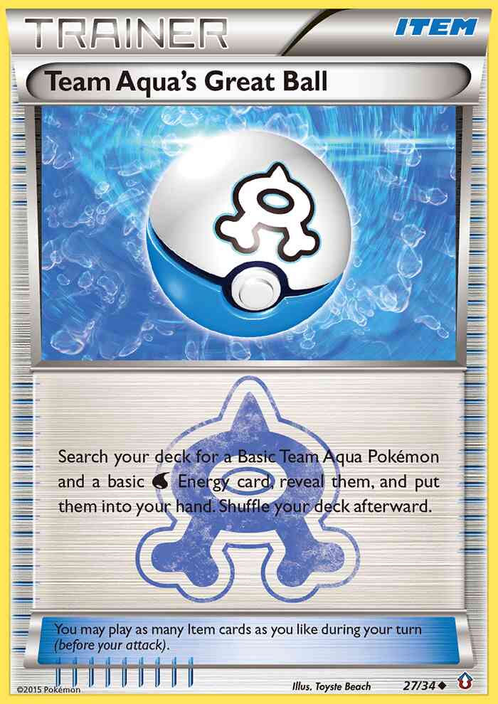 Team Aqua's Great Ball - 27/34 - Uncommon [dc1-27] [Non-Holo]