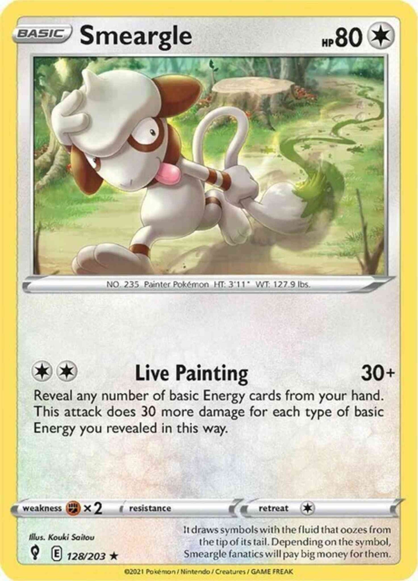 Smeargle - 128/203 - Rare [swsh7-128] [Non-Holo]