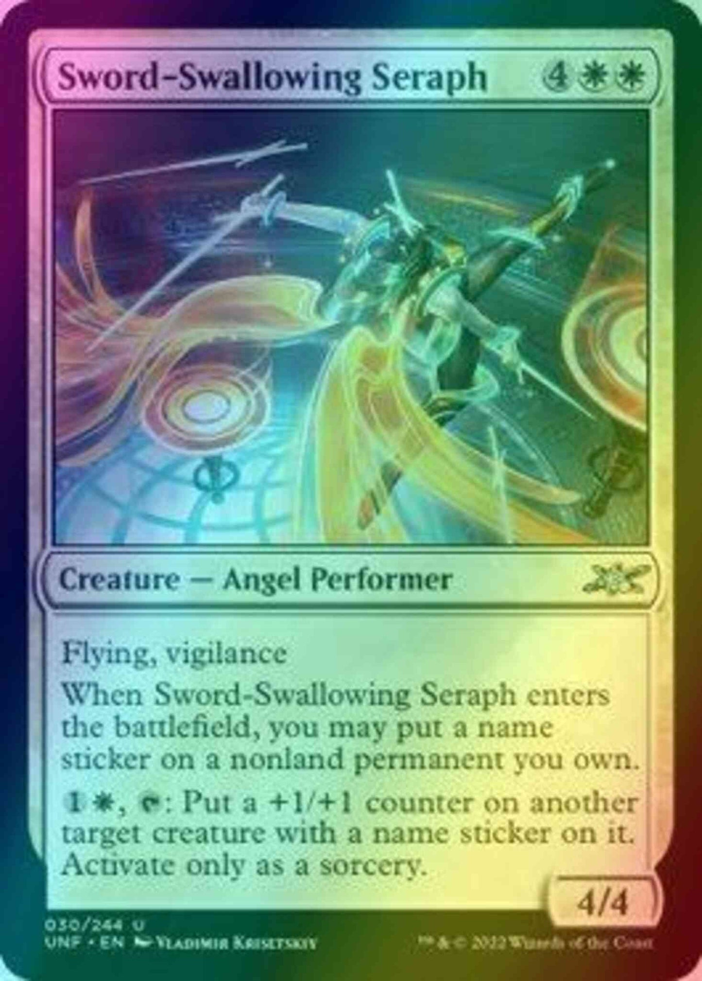 Sword-Swallowing Seraph [30] [Unfinity] [Foil]