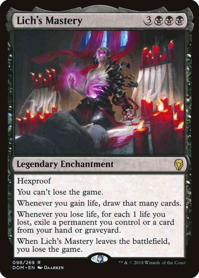 Lich's Mastery [98] [Dominaria] [Non-Foil]