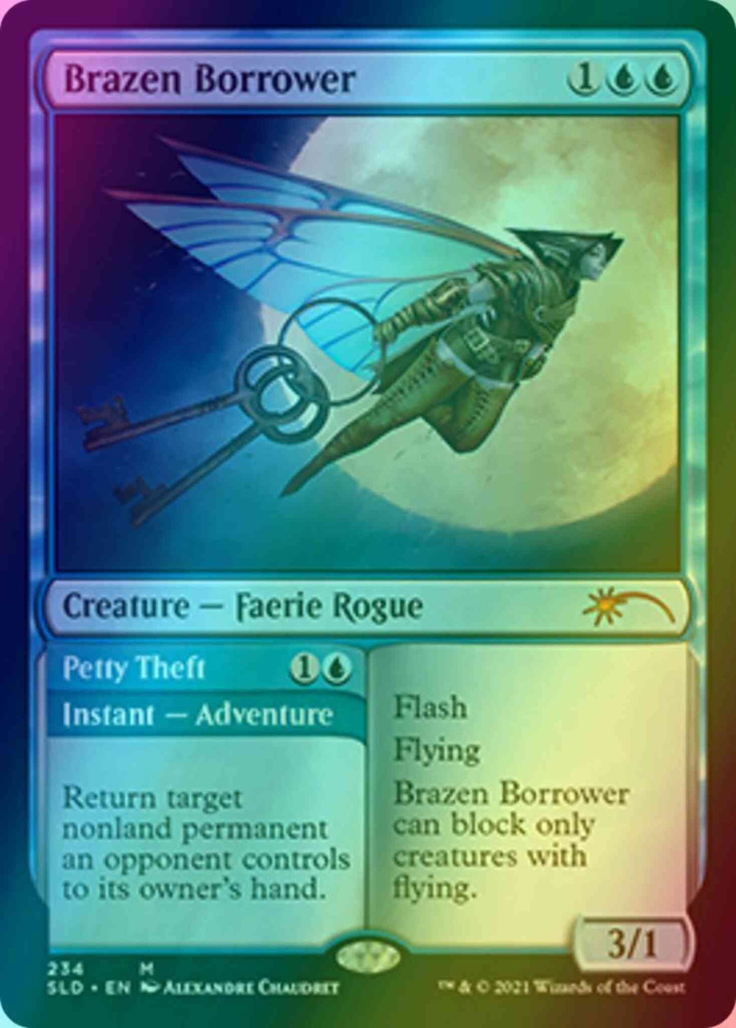 Brazen Borrower // Petty Theft [0234] [Math is for Blockers] [Secret Lair Drop] [Foil]
