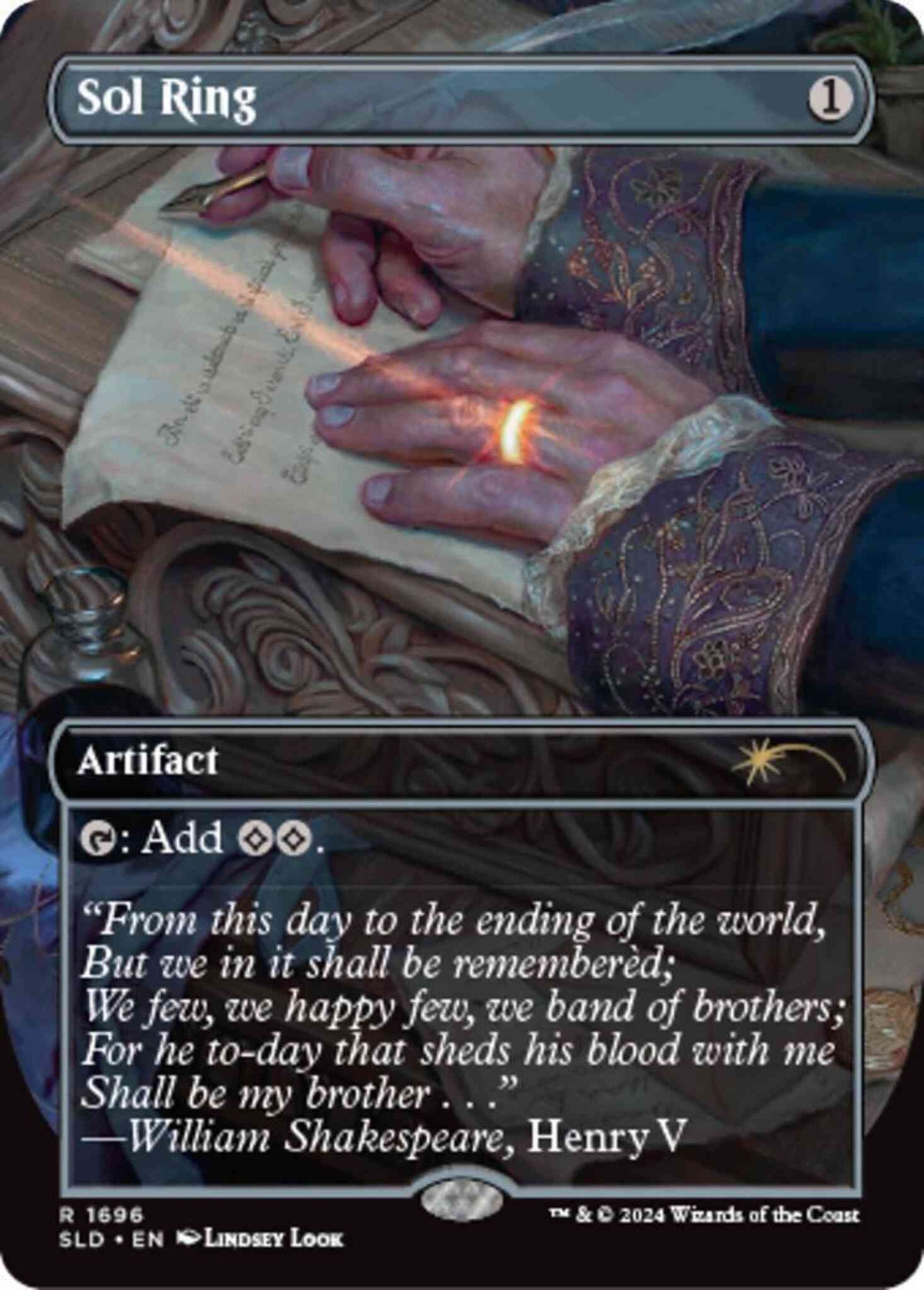 Sol Ring [1696] [Borderless] [Sheldon's Spellbook] [Secret Lair Drop] [Non-Foil]