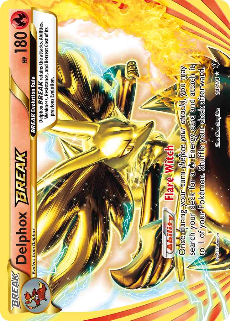 Delphox BREAK - 14/124 - Rare BREAK [xy10-14] [BREAK]