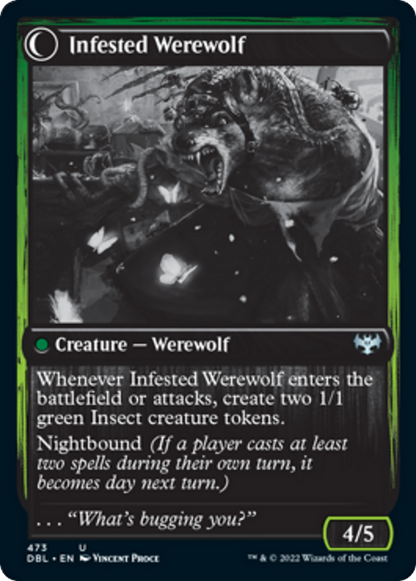 Infestation Expert // Infested Werewolf [473] [Innistrad: Double Feature] [Non-Foil]