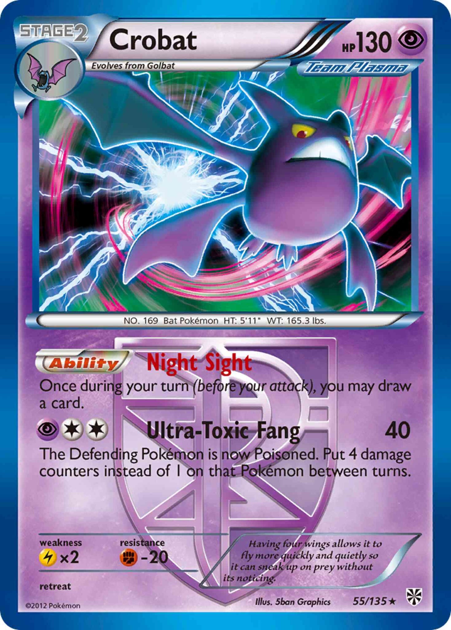 Crobat - 55/135 - Rare Holo [bw8-55] [Holo]