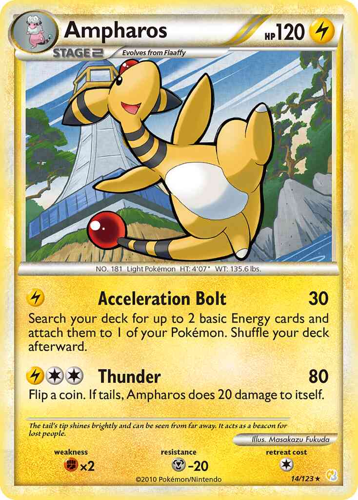 Ampharos - 14/123 - Rare [hgss1-14] [Reverse Holo]