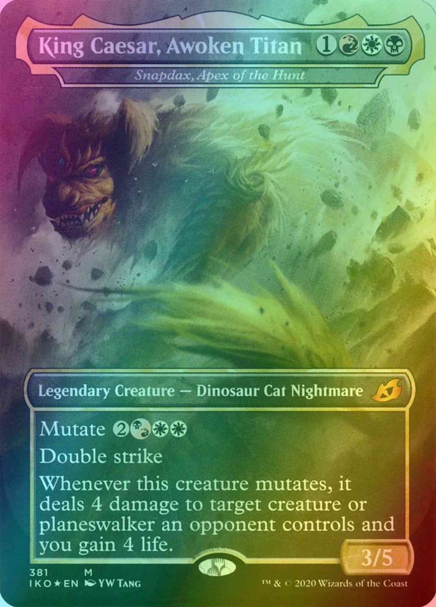 King Caesar, Awoken Titan - Snapdax, Apex of the Hunt [381] [Alternate Art] [Godzilla] [Ikoria: Lair of Behemoths] [Foil]