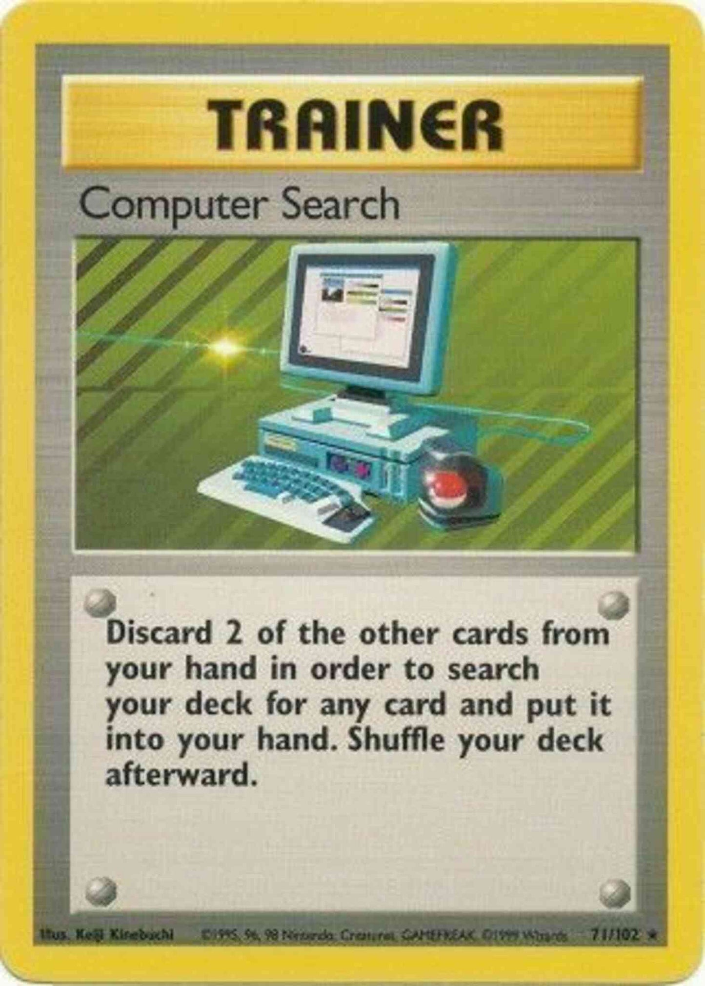 Computer Search - 71/102 - Rare - Unlimited [base1U-71] [Non-Holo]