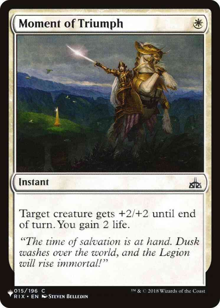 Moment of Triumph [RIX-15] [The List] [Non-Foil]