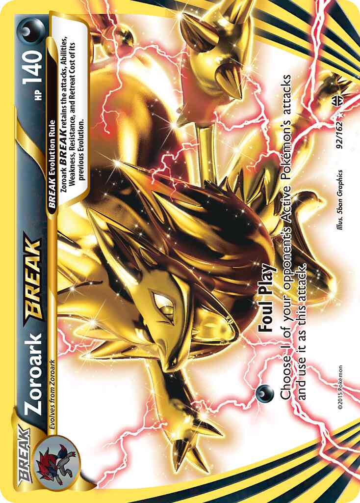 Zoroark BREAK - 92/162 - Rare BREAK [xy8-92] [BREAK]