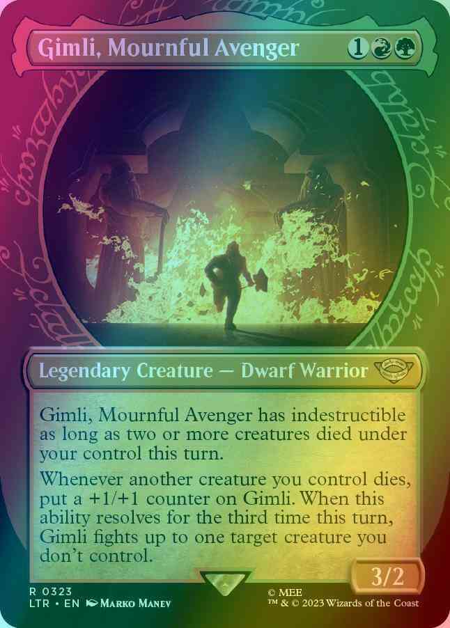 Gimli, Mournful Avenger [323] [Ring Showcase] [The Lord of the Rings: Tales of Middle-earth] [Foil]