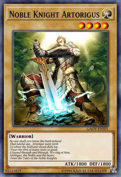 Noble Knight Artorigus - GAOV-EN000 - Super Rare - 1st Edition