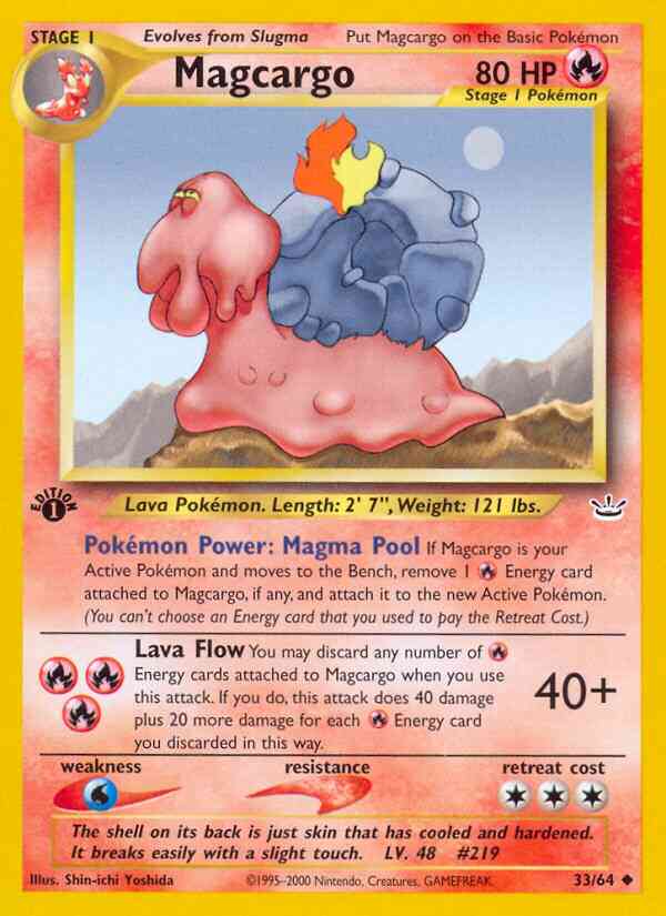 Magcargo - 33/64 - Uncommon - 1st Edition [neo3-33] [Non-Holo]