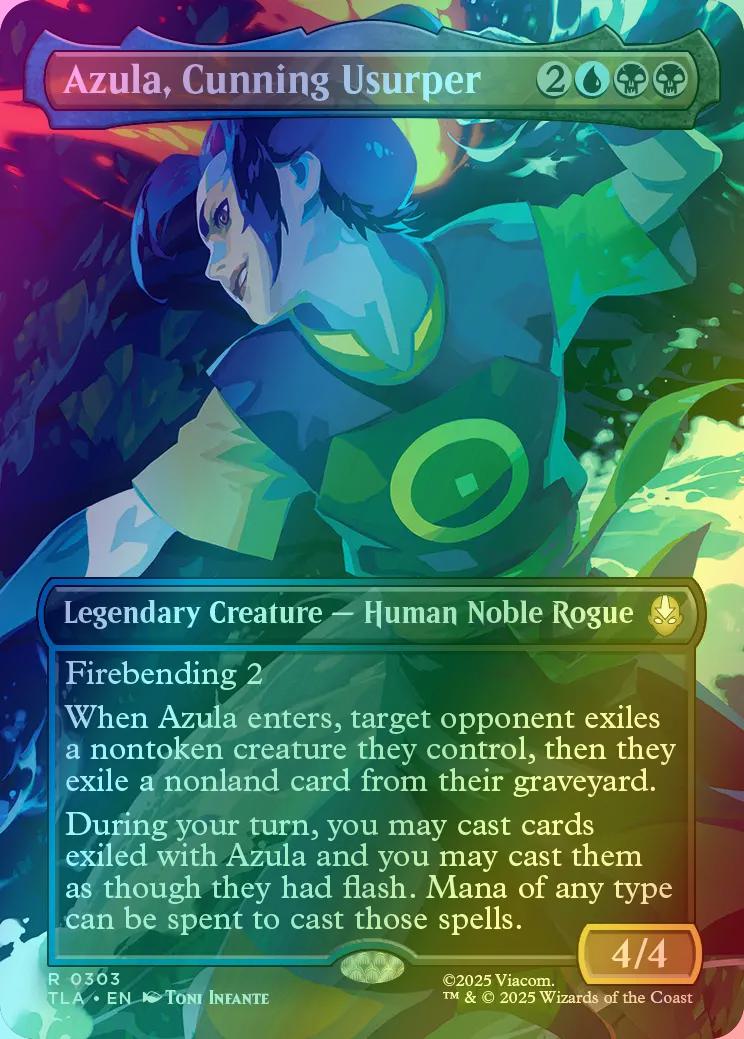 Azula, Cunning Usurper [303] [Borderless] [Scene] [Avatar: The Last Airbender] [Foil]