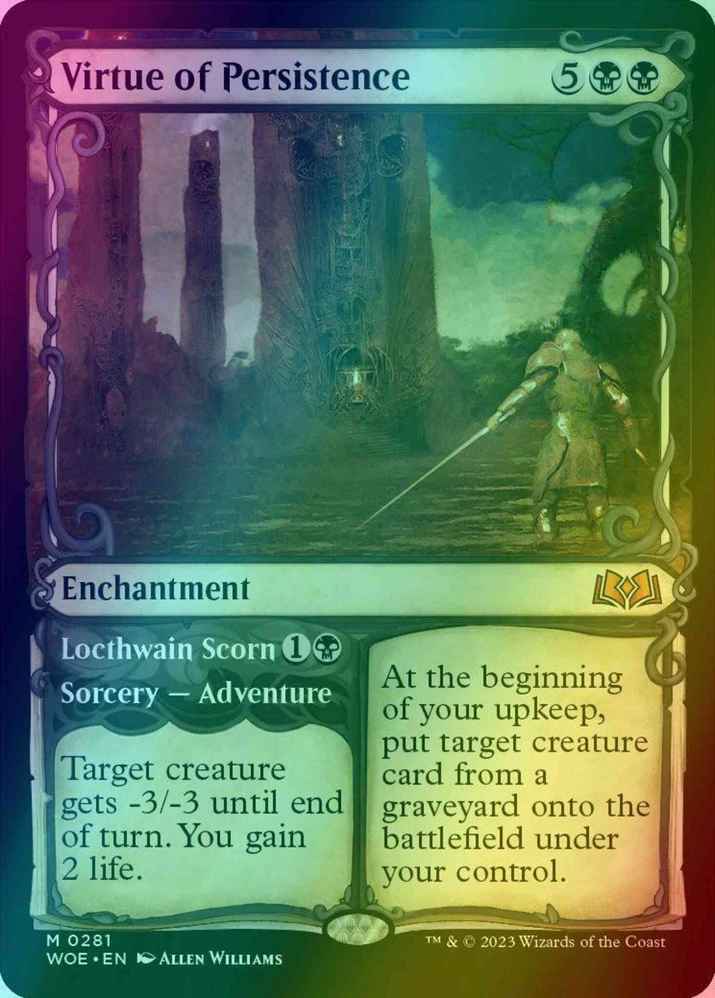 Virtue of Persistence // Locthwain Scorn [281] [Adventure Showcase] [Wilds of Eldraine] [Foil]