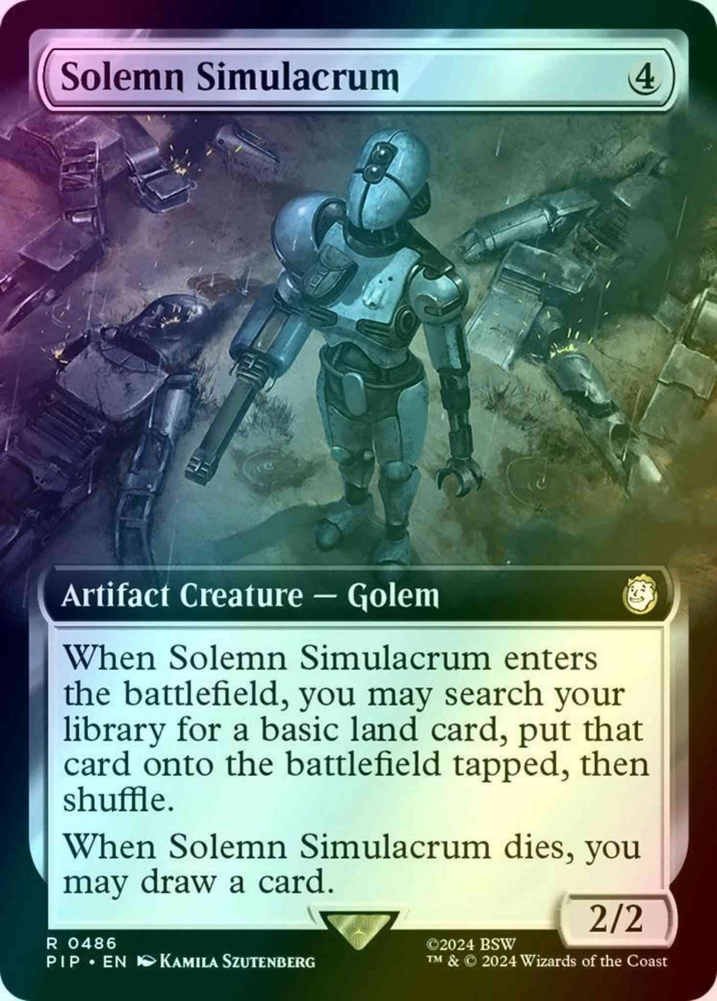 Solemn Simulacrum [486] [Extended Art] [Fallout] [Foil]