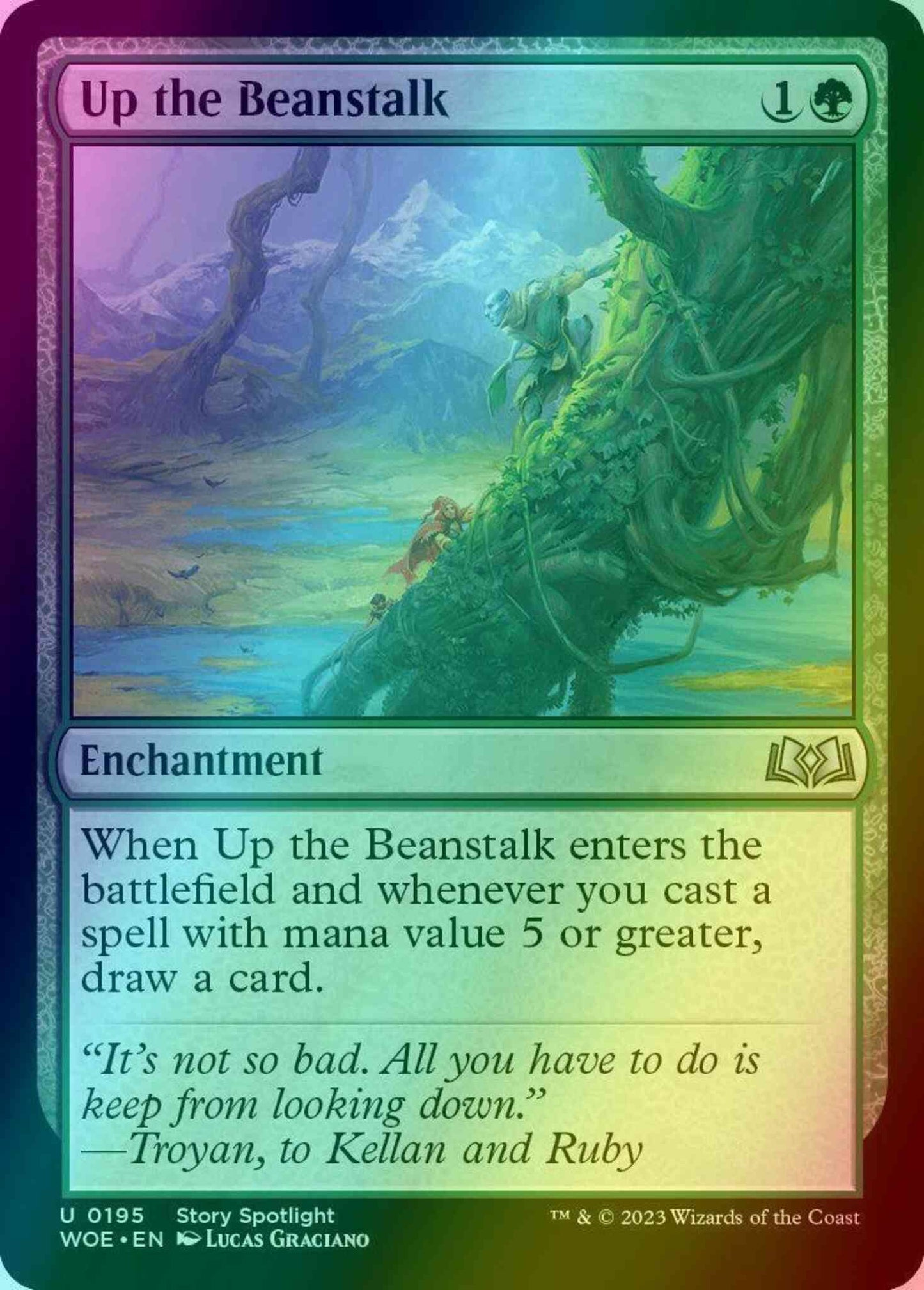 Up the Beanstalk [195] [Wilds of Eldraine] [Foil]