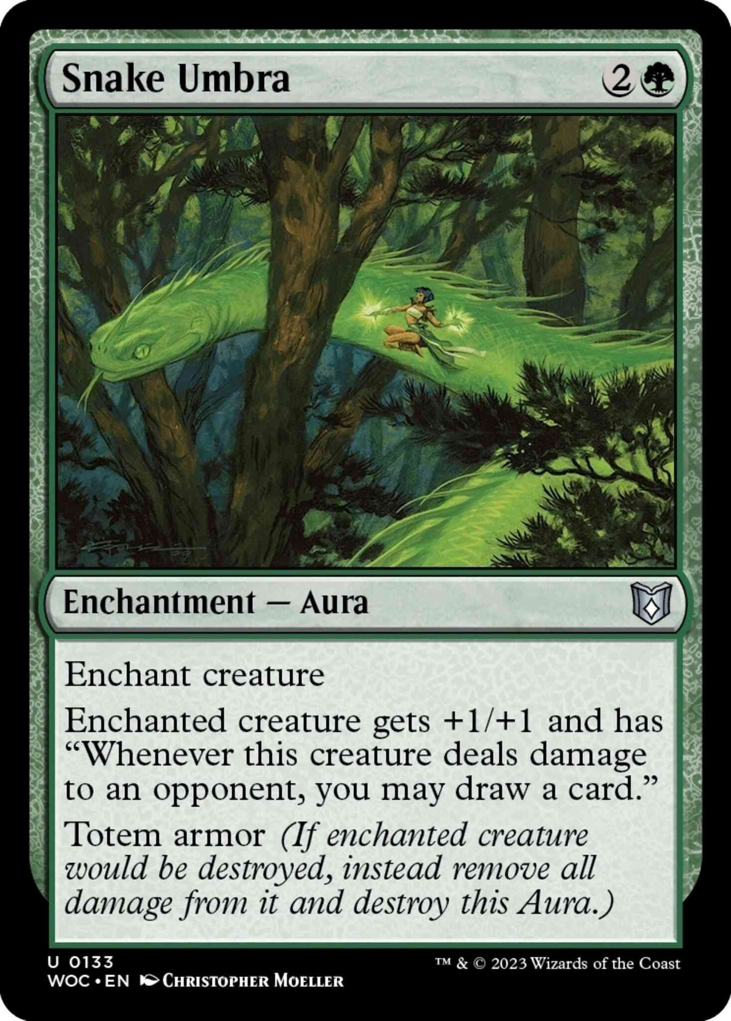 Snake Umbra [133] [Wilds of Eldraine: Commander] [Non-Foil]