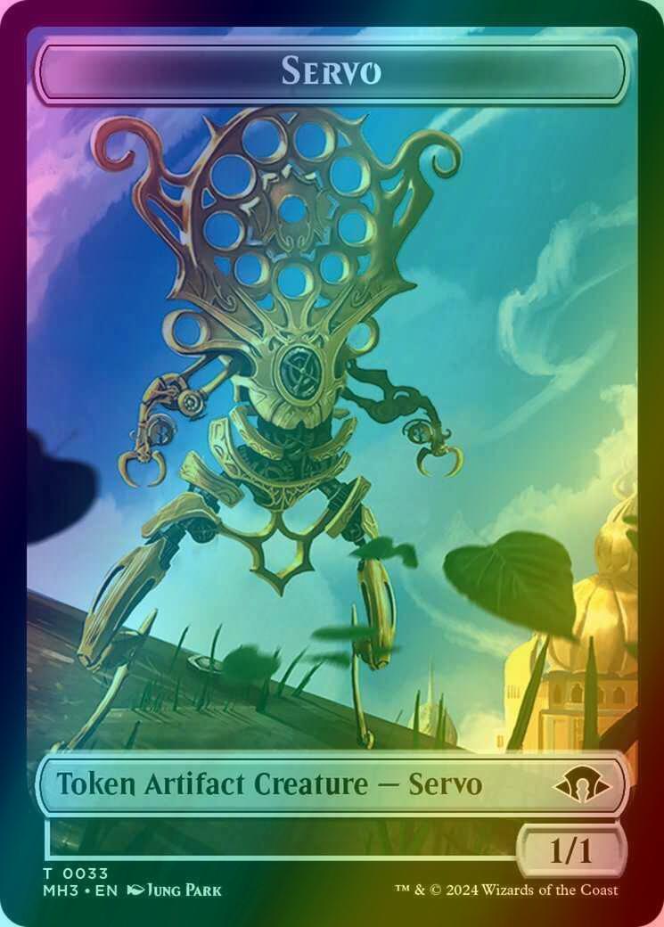 Bird Token (09) // Servo Token (33) [Modern Horizons 3: Tokens] [Foil]