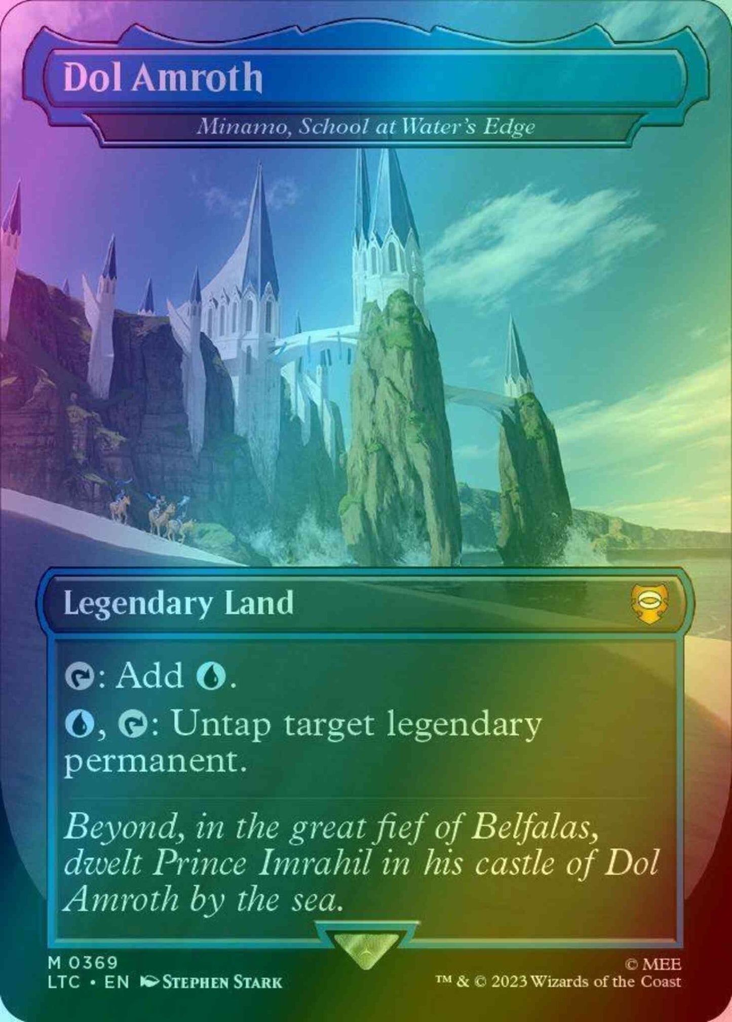 Dol Amroth - Minamo, School at Water's Edge [369] [Borderless] [Realms and Relics] [The Lord of the Rings: Tales of Middle-earth: Commander] [Foil]