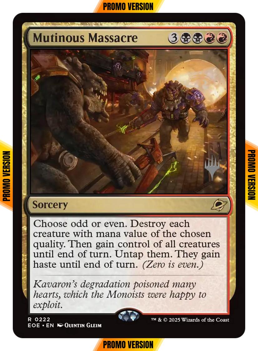Mutinous Massacre [222p] [Promo Pack] [Edge of Eternities: Promos] [Non-Foil]