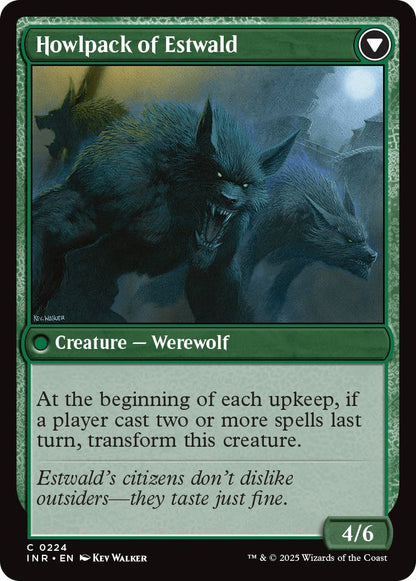 Villagers of Estwald // Howlpack of Estwald [224] [Innistrad Remastered] [Non-Foil]