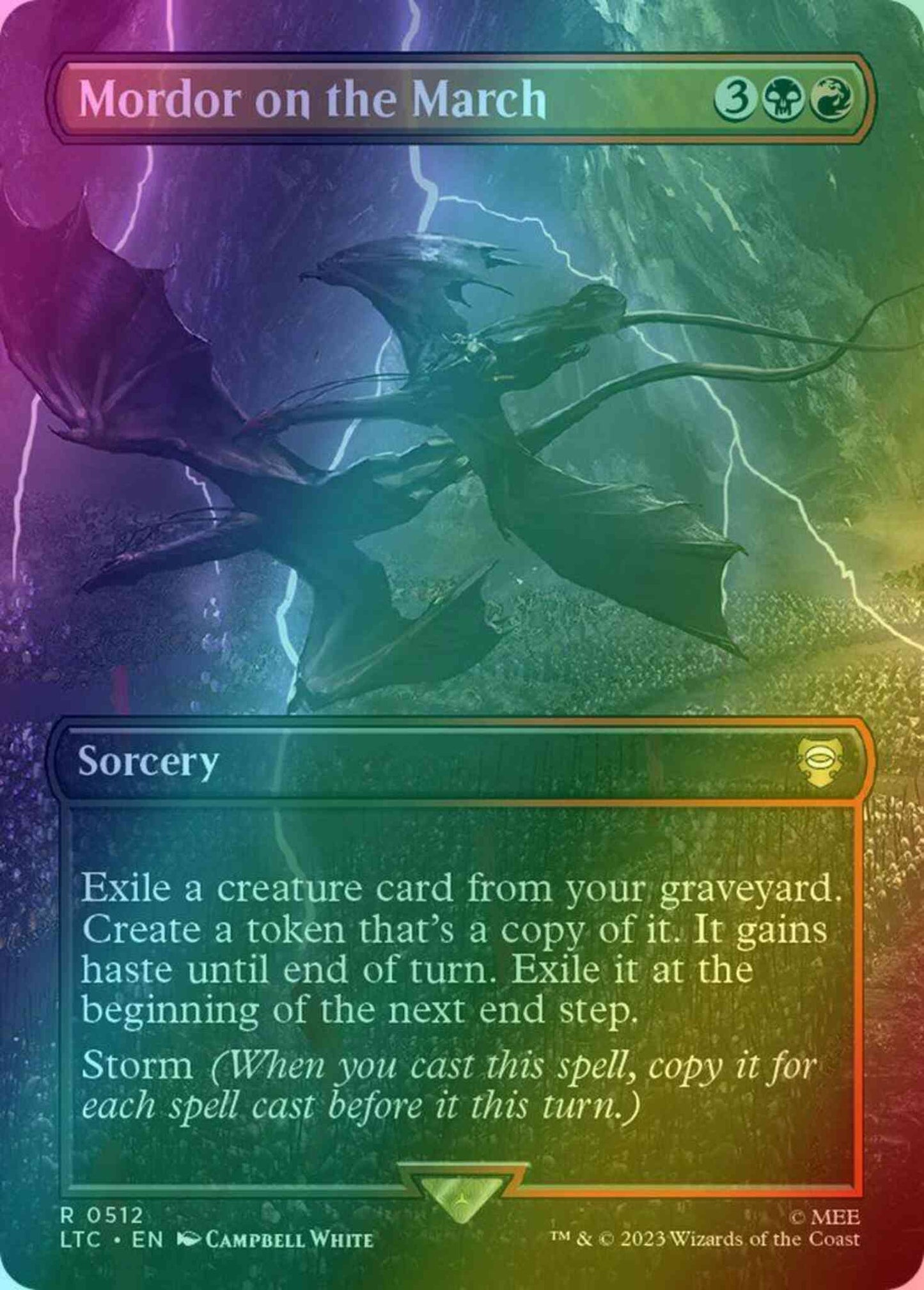 Mordor on the March [512] [Borderless] [The Lord of the Rings: Tales of Middle-earth: Commander] [Foil]
