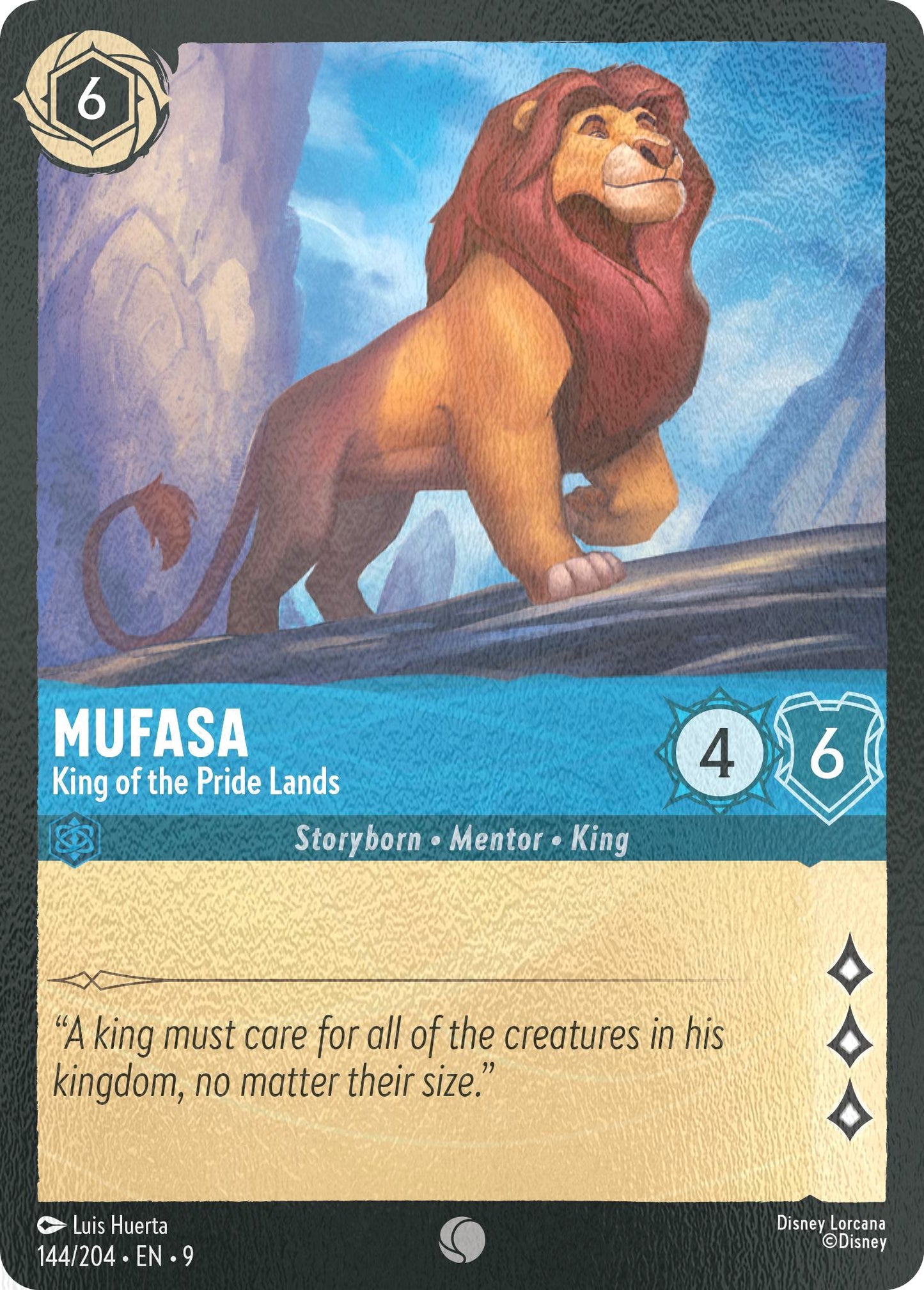 Mufasa - King of the Pride Lands - 144/204 [Fabled] [Cold Foil]
