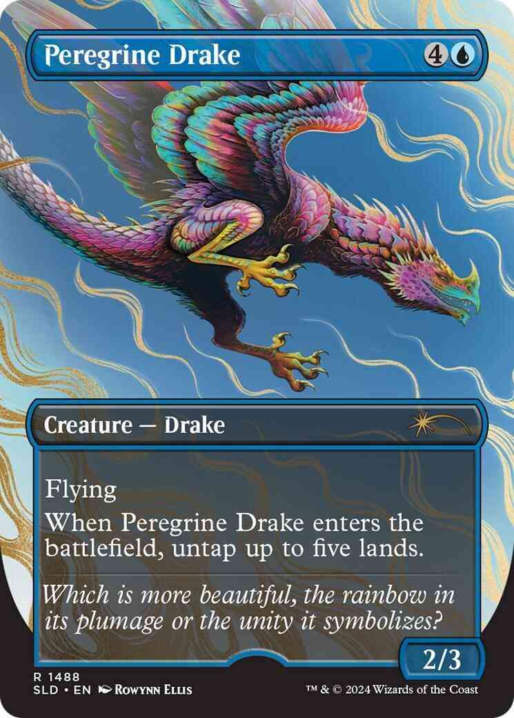 Peregrine Drake [1488] [Borderless] [The Beauty of the Beasts] [Secret Lair Drop] [Non-Foil]