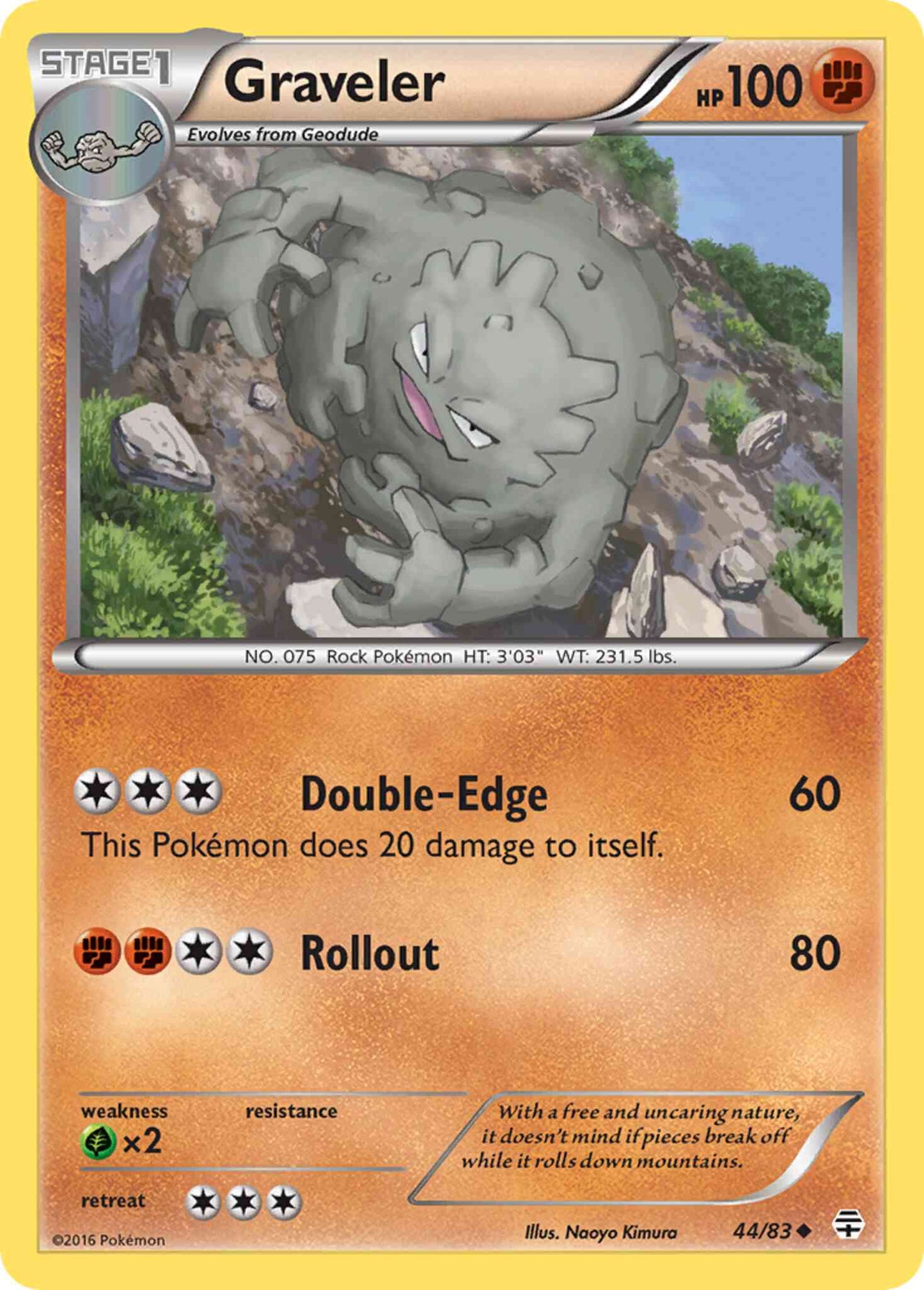 Graveler - 44/83 - Uncommon [g1-44] [Non-Holo]