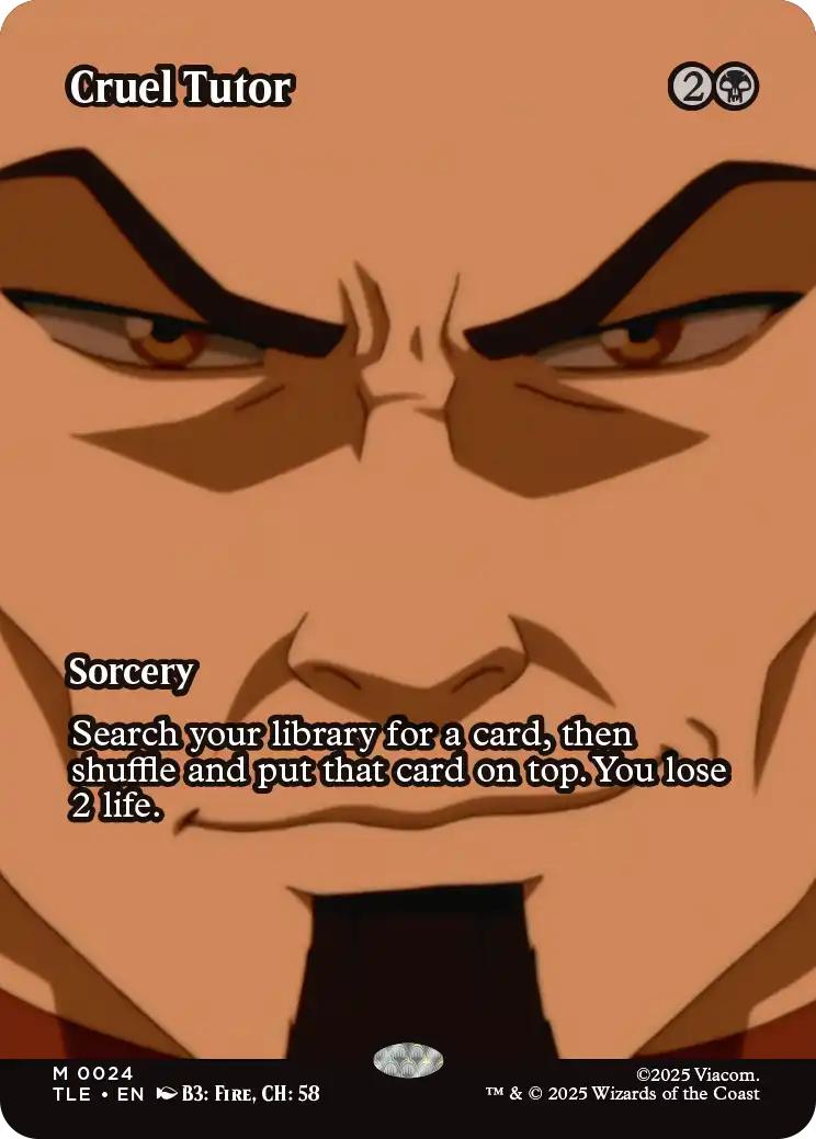 Cruel Tutor [24] [Borderless] [Source Material] [Avatar: The Last Airbender Eternal] [Non-Foil]