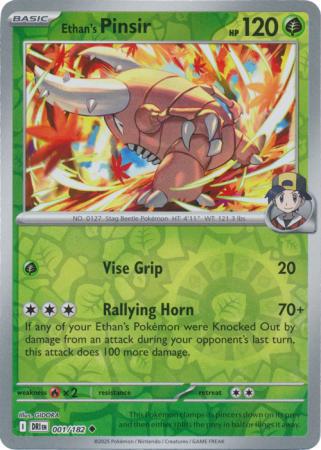 Ethan's Pinsir - 001/182 - Uncommon [sv10-001] [Reverse Holo]