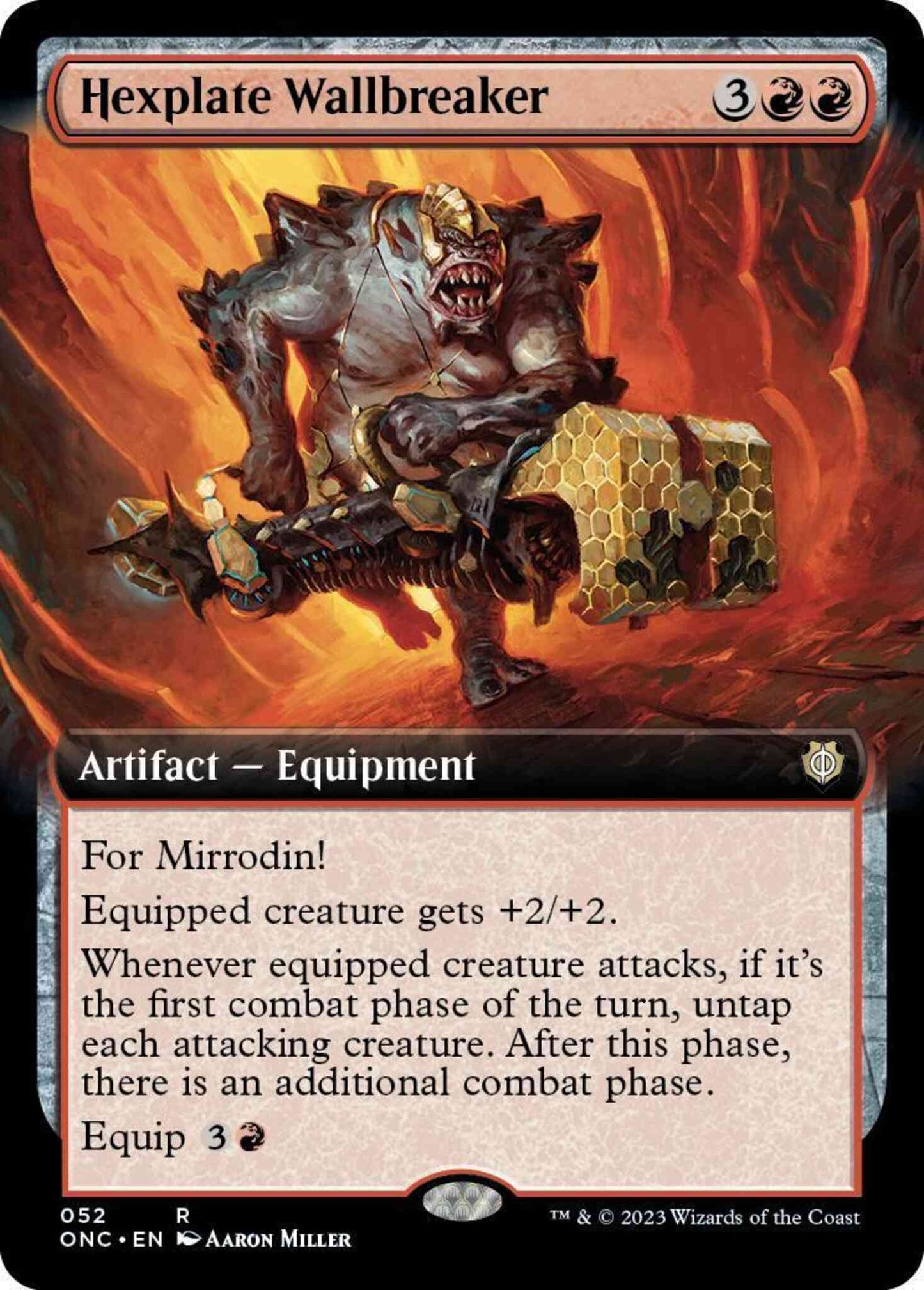 Hexplate Wallbreaker [52] [Extended Art] [Phyrexia: All Will Be One: Commander] [Non-Foil]