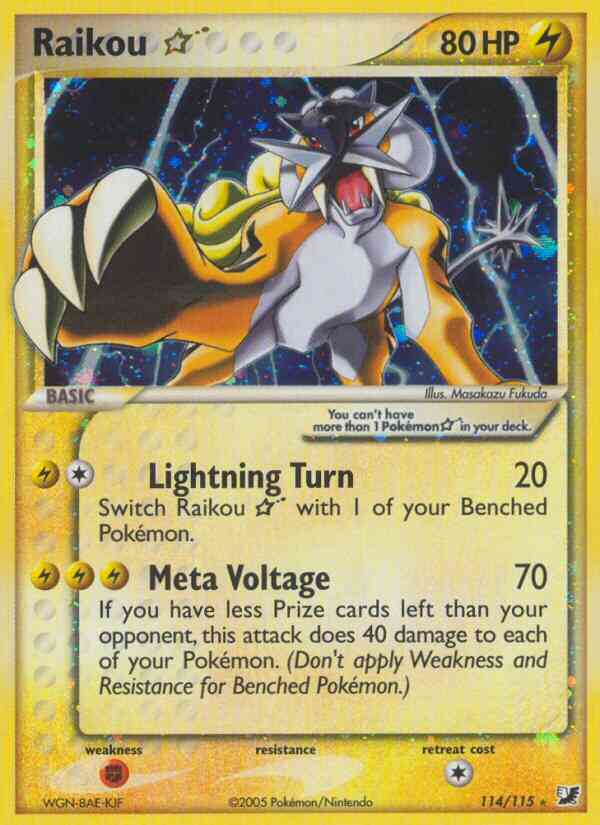 Raikou Star - 114/115 - Rare Holo [ex10-114] [Holo]