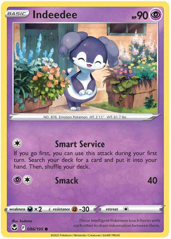 Indeedee - 086/195 - Common [swsh12-086] [Non-Holo]