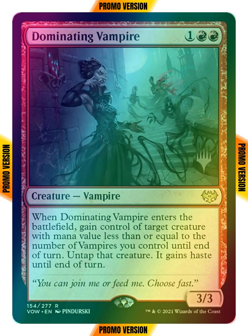 Dominating Vampire [Promo Pack] [154p] [Innistrad: Crimson Vow Promos] [Foil]