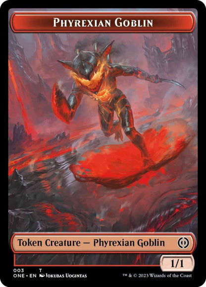 Phyrexian Goblin Token (03) // Poison Counter Token (14) [Phyrexia: All Will Be One: Tokens] [Non-Foil]