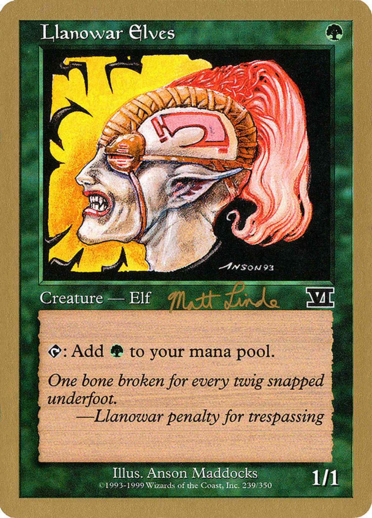 Llanowar Elves [ml239] [World Championship Decks 1999] [Non-Foil]