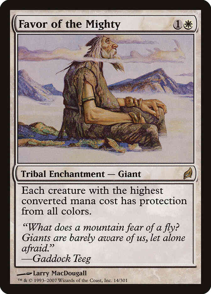 Favor of the Mighty [14] [Lorwyn] [Non-Foil]